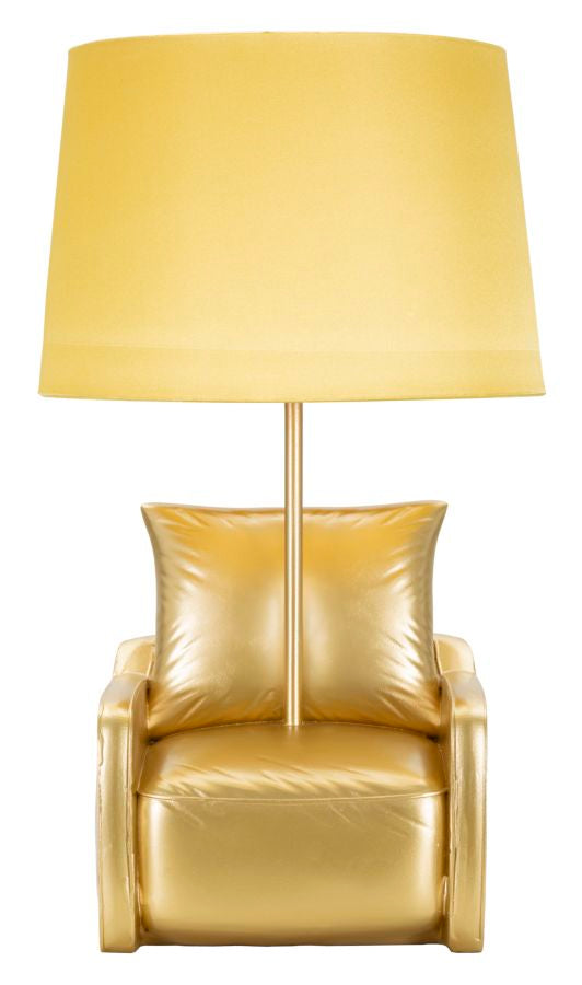 Mauro Ferretti Lampada da Comodino Midcentury Gialla Ø 26 x 46 cm