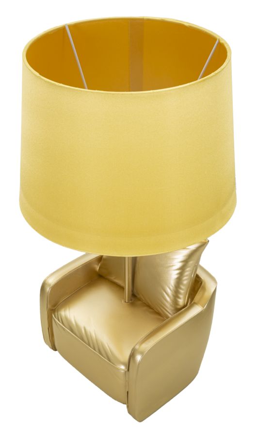 Mauro Ferretti Lampada da Comodino Midcentury Gialla Ø 26 x 46 cm