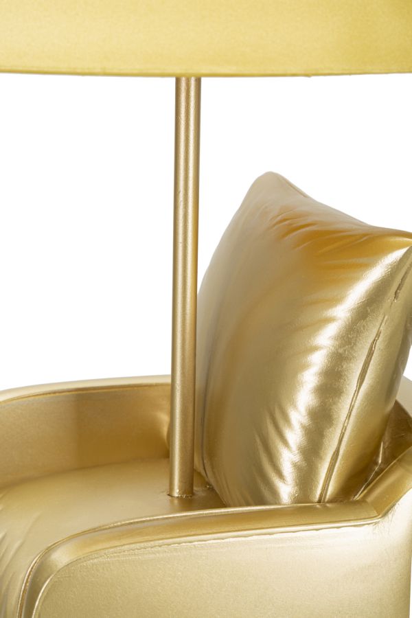 Mauro Ferretti Lampada da Comodino Midcentury Gialla Ø 26 x 46 cm