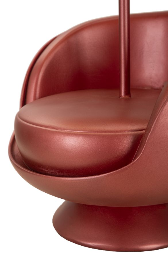 Mauro Ferretti Lampada da Comodino Midcentury Rossa Ø 26 x 43 cm
