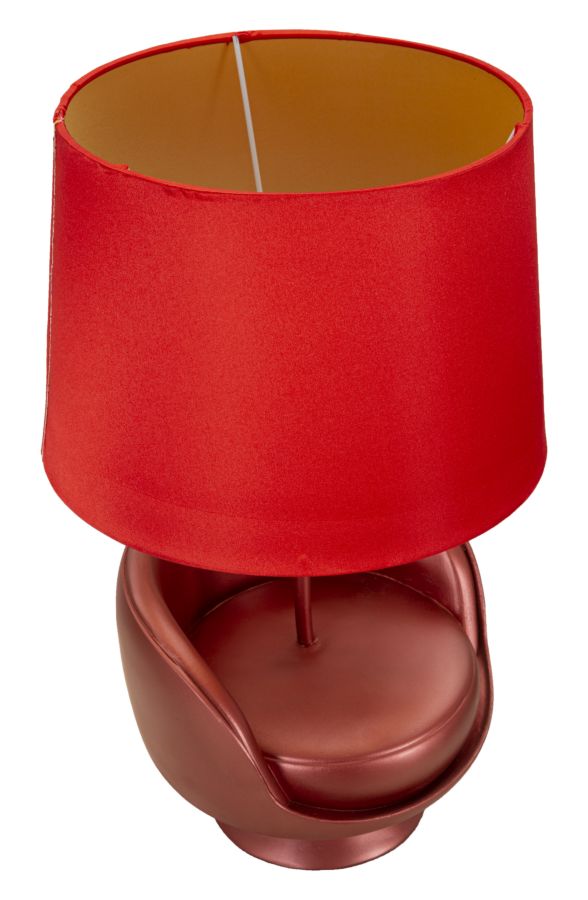 Mauro Ferretti Lampada da Comodino Midcentury Rossa Ø 26 x 43 cm