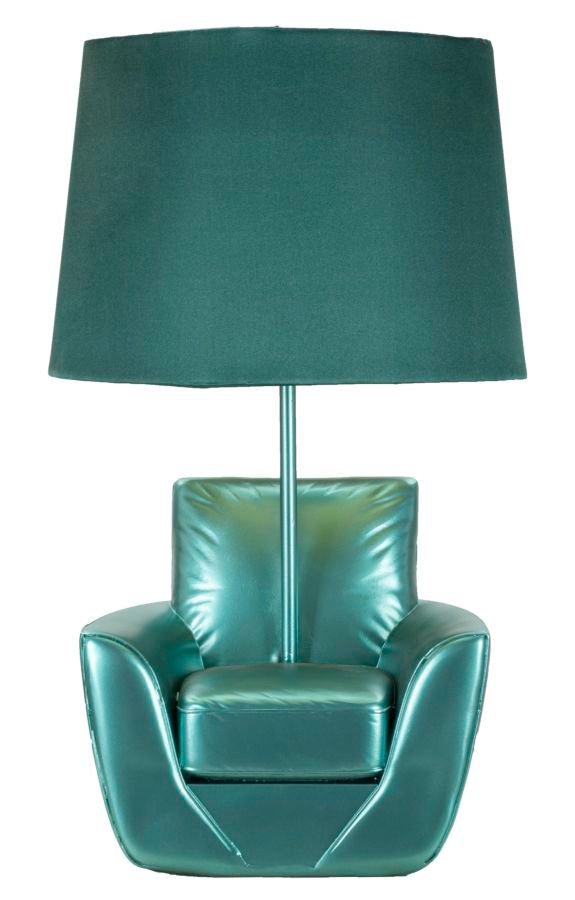 Mauro Ferretti Lampada da Comodino Midcentury Turchese Ø 26 x 43 cm