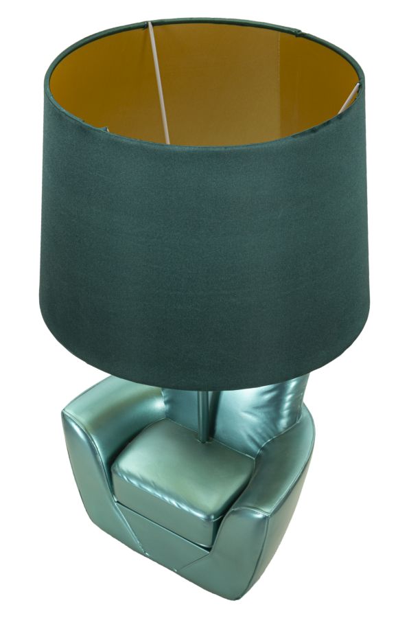 Mauro Ferretti Lampada da Comodino Midcentury Turchese Ø 26 x 43 cm