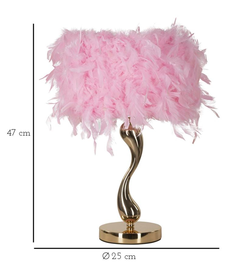 Lampada da tavolo cart rosa cm ø 25x47