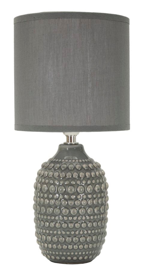 Lampada da comodino points grigia cm ø 15x30,5 min 2