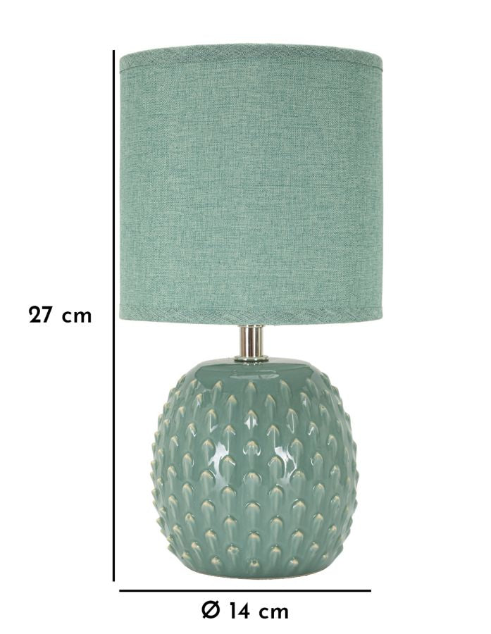 Lampada da comodino pontus turchese cm ø 14x27 min 2