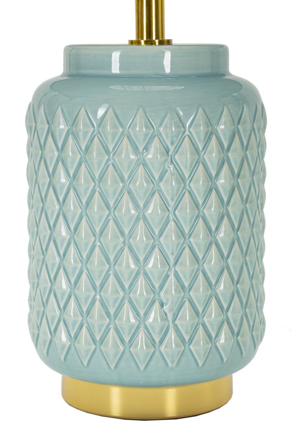 Lampada da tavolo square celeste cm ø 28x44