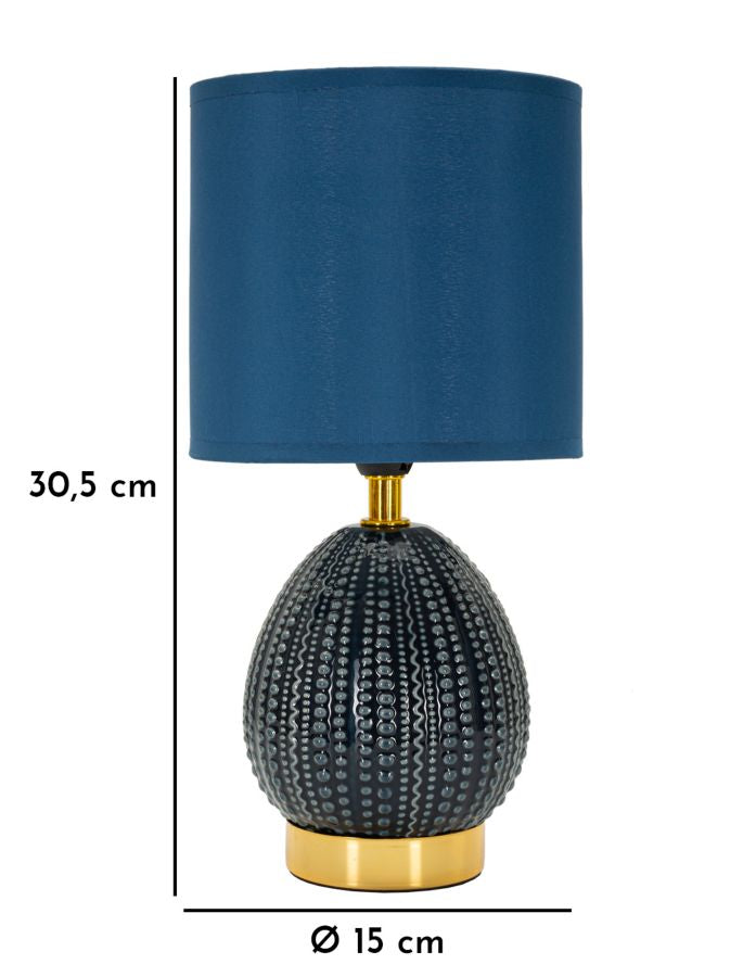 Lampada da comodino flavi blu cm ø 15x30,5 min 2