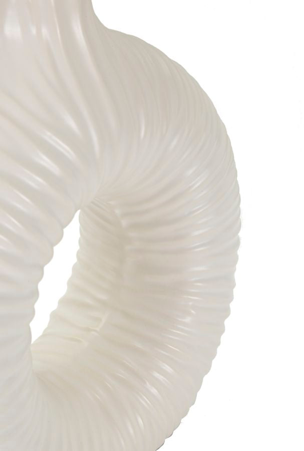 Lampada da tavolo seta bianca cm 28,5x15x43
