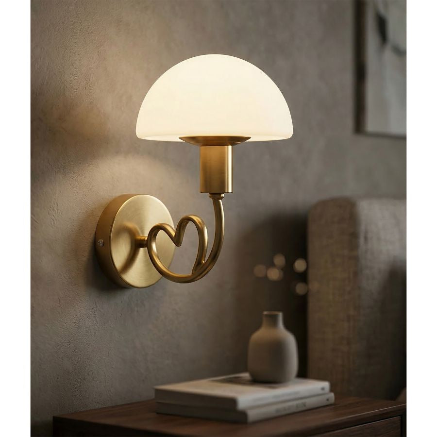 Lampada da muro lovy gold cm 23x15x22