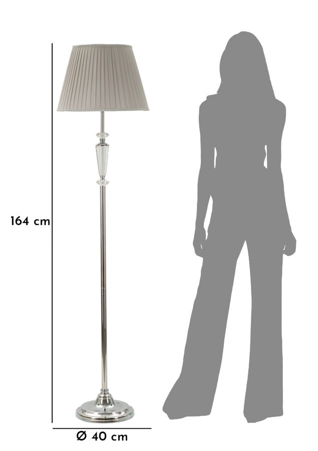Lampada da terra silvery cm ø 40x164