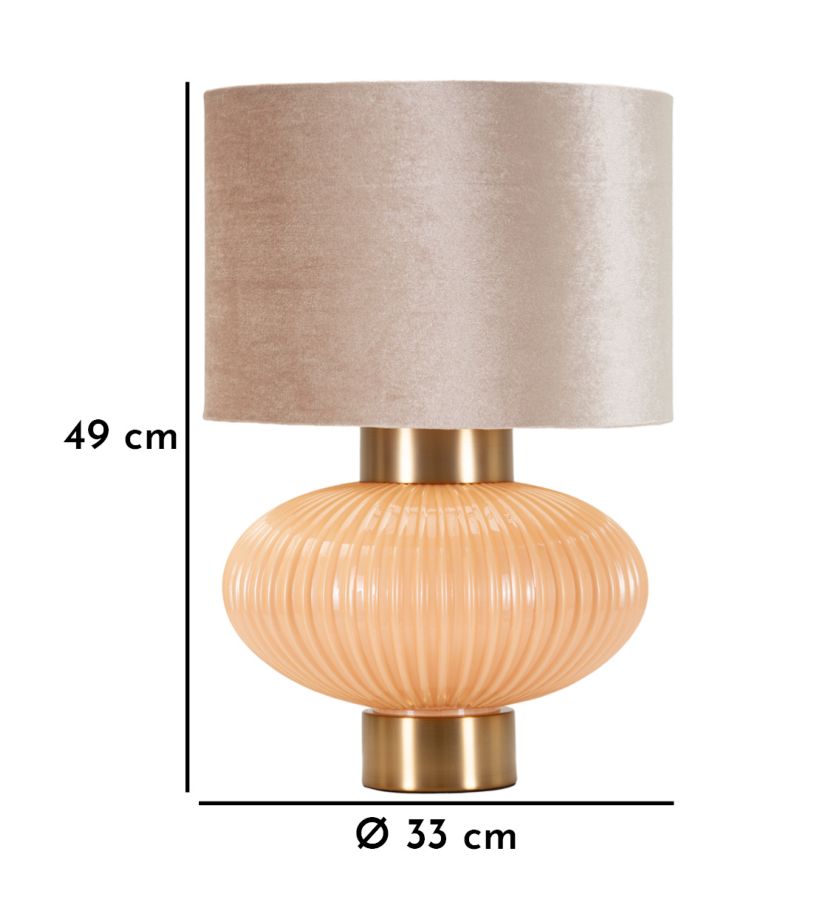 Lampada da tavolo perly -b- cm ø 33x49