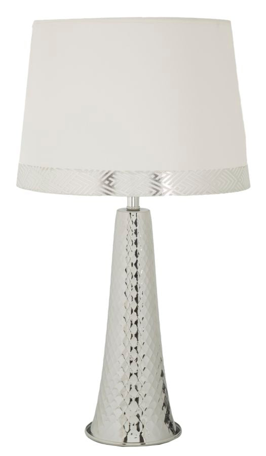 Mauro Ferretti Lampada da Tavolo Tower Argento Ø 30 x 54 cm