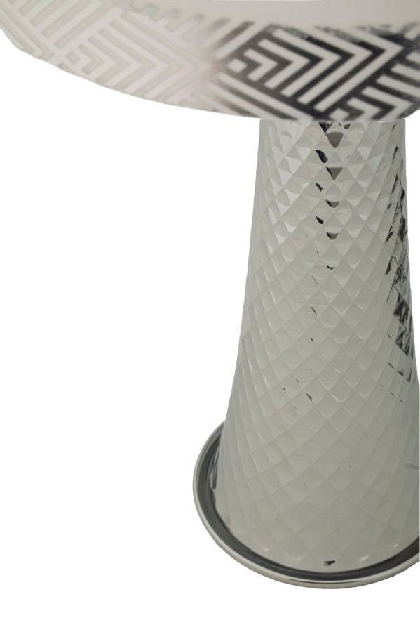 Mauro Ferretti Lampada da Tavolo Tower Argento Ø 30 x 54 cm