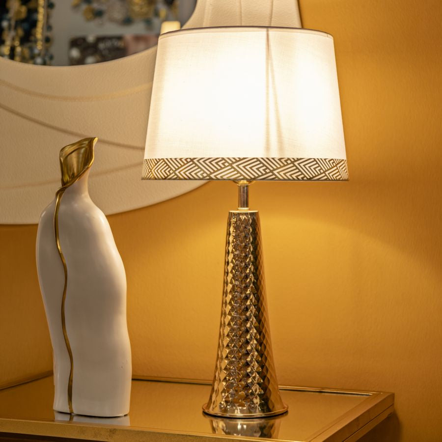 Mauro Ferretti Lampada da Tavolo Tower Oro Ø 30 x 54 cm