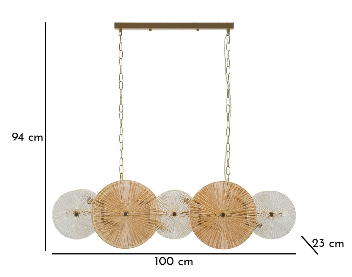 Mauro Ferretti Lampadario Osaka 100 x 23 x 28-94 cm