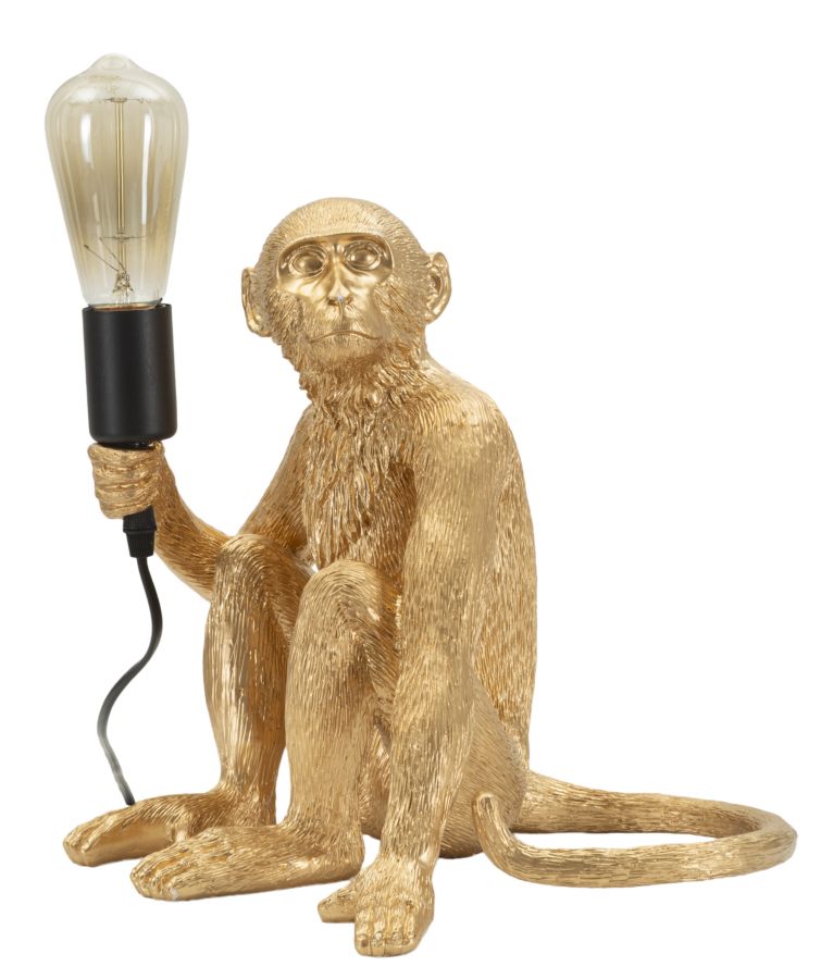 Lampada da tavolo monkey seduta oro cm 33x33x32