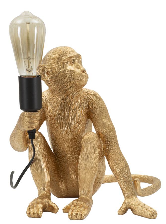 Lampada da tavolo monkey seduta oro cm 33x33x32