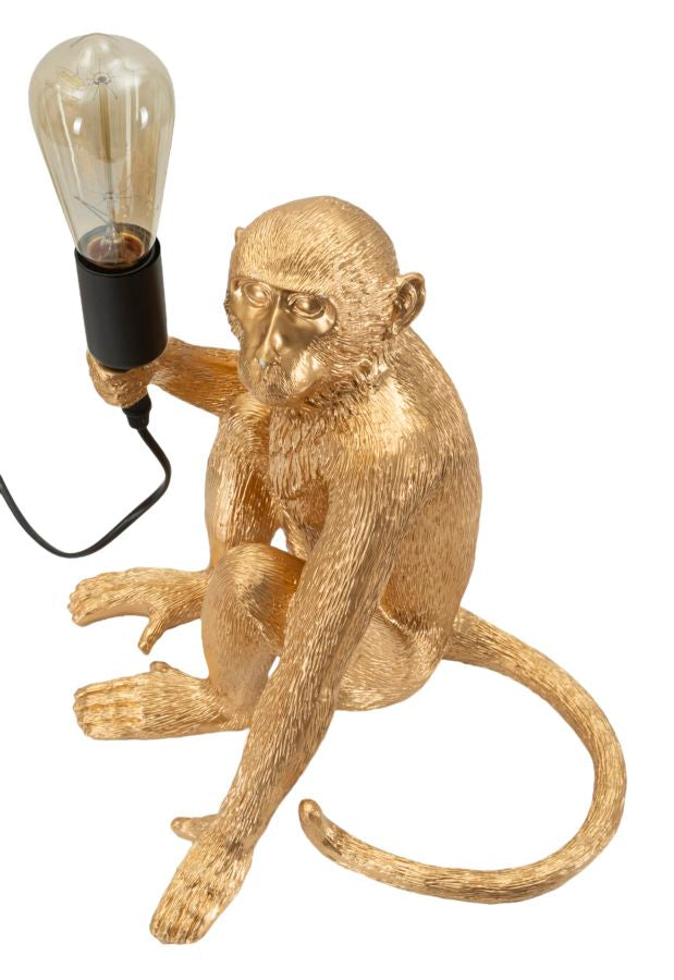 Lampada da tavolo monkey seduta oro cm 33x33x32