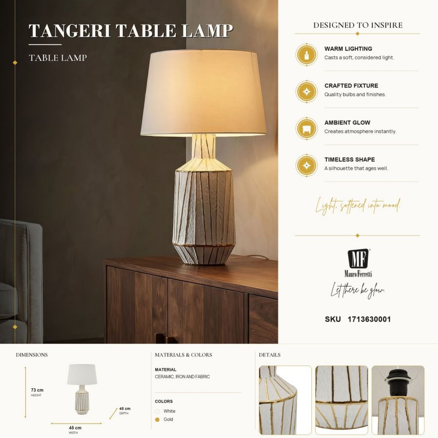 Lampada da tavolo tangeri cm ø 45x73