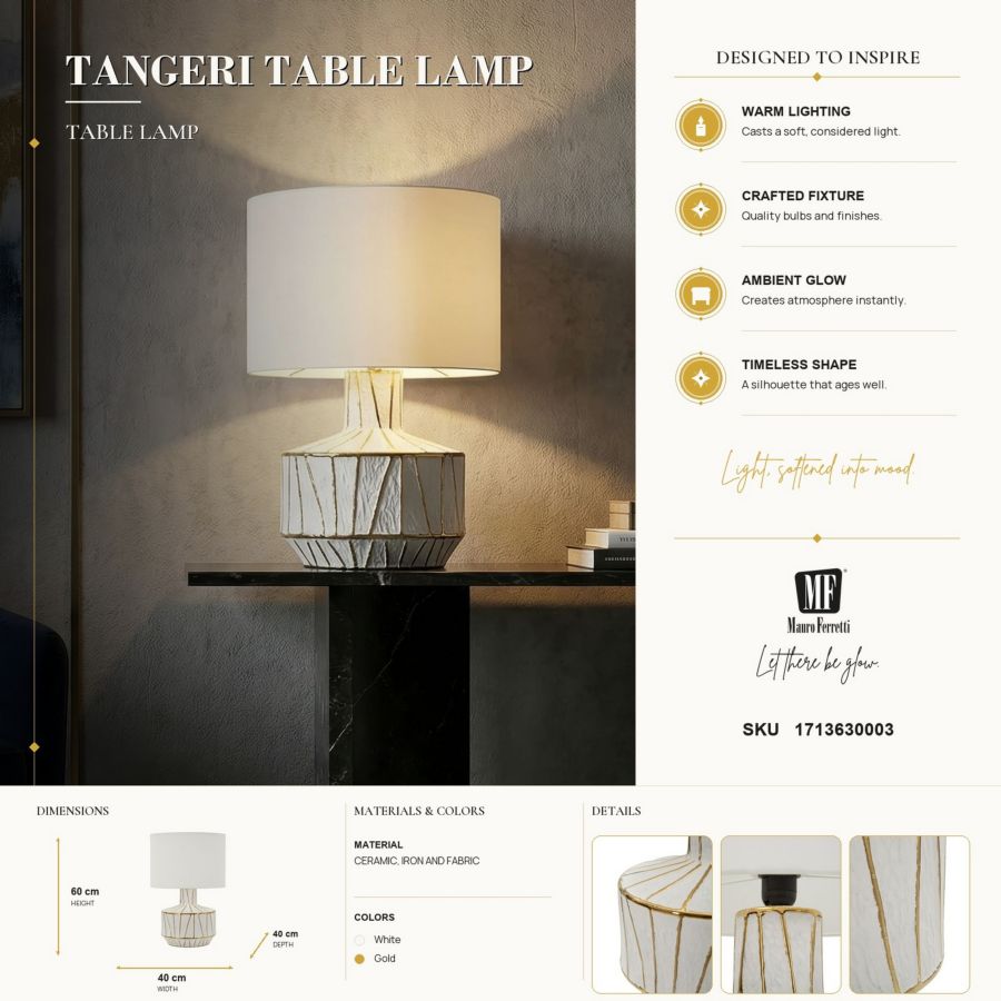 Lampada da tavolo tangeri cm ø 40x60