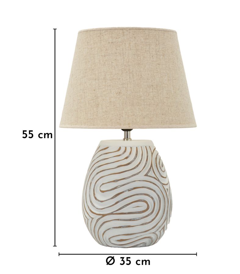 Lampada da tavolo resina oblix cm ø 35x55