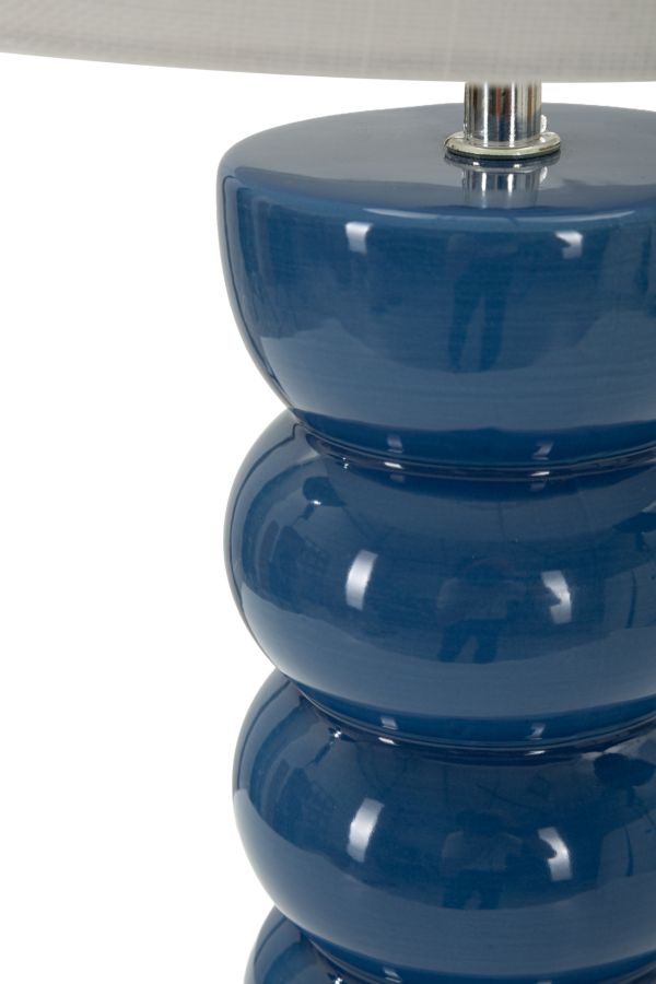 Lampada da tavolo torr blu cm ø 25x46