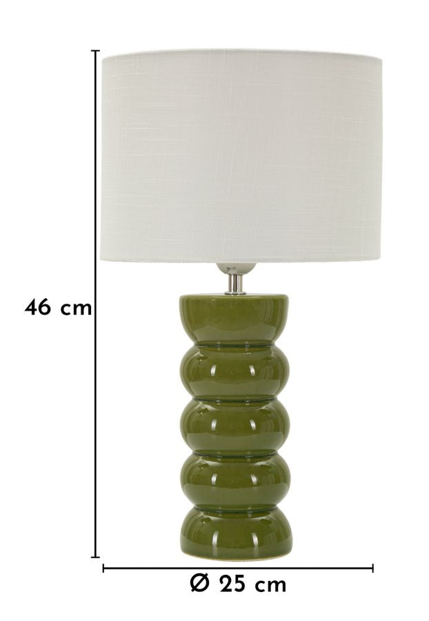 Lampada da tavolo torr verde cm ø 25x46