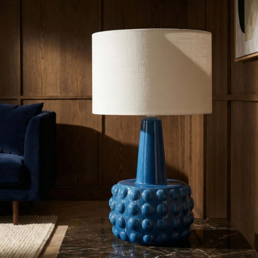Lampada da tavolo gress blu cm ø 30x51,5