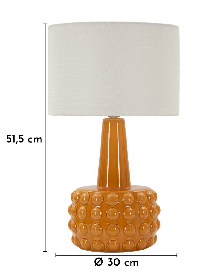 Lampada da tavolo gress senape cm ø 30x51,5