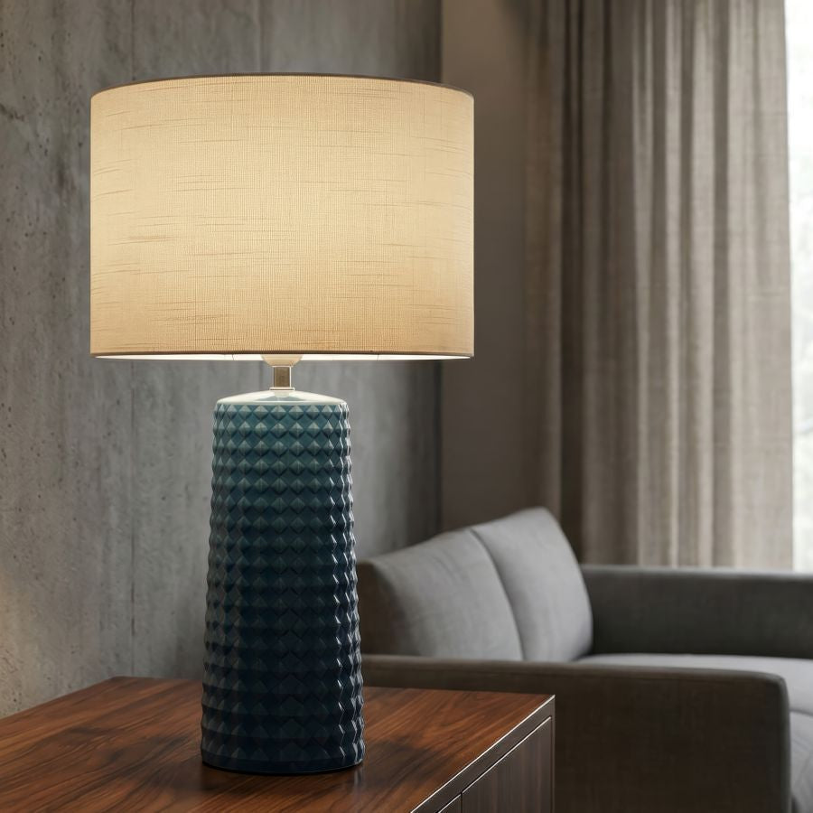 Lampada da tavolo gliss blu cm ø 30x52