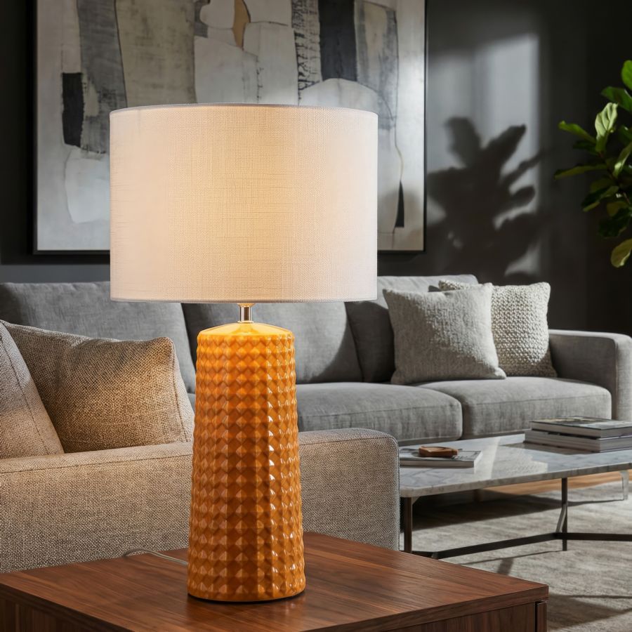 Lampada da tavolo gliss senape cm ø 30x52