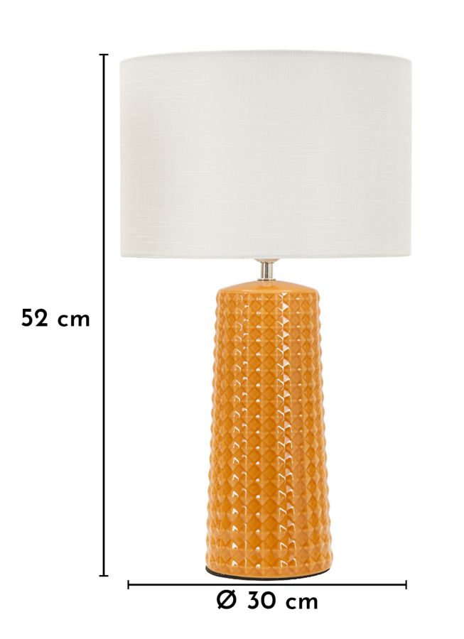 Lampada da tavolo gliss senape cm ø 30x52