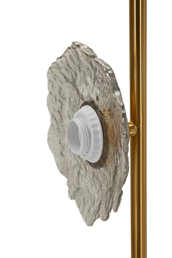 Lampadario emily verticale vetro grigio cm 15x16x110