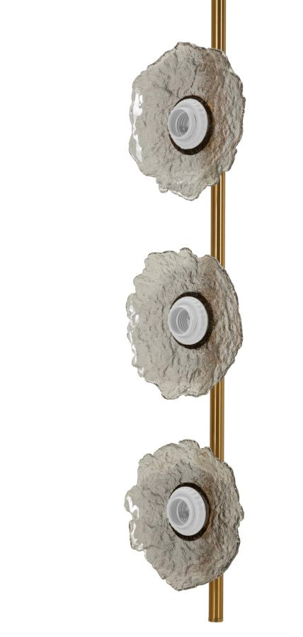 Lampadario emily verticale vetro grigio cm 15x16x110