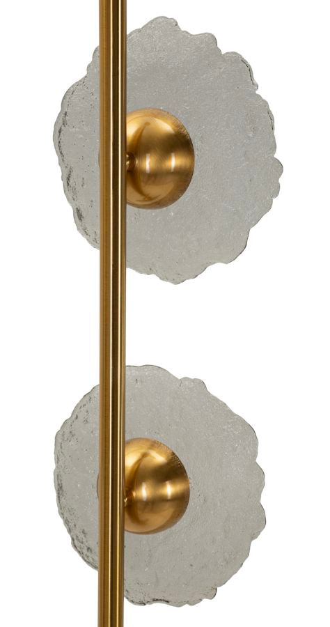 Lampadario emily verticale vetro grigio cm 15x16x110