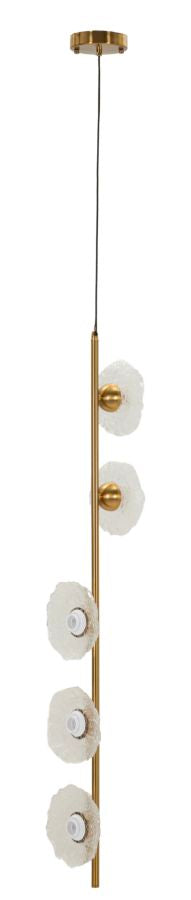 Lampadario emily verticale vetro trasparente cm 15x16x110