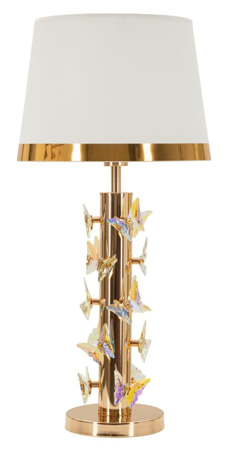 Lampada da tavolo gold butterfly cm ø 35x74