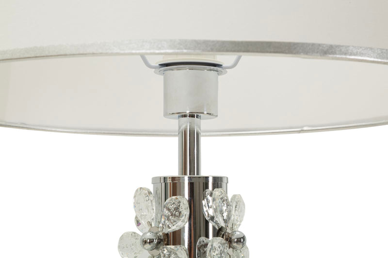 Lampada da terra silver flower cm ø 45x157