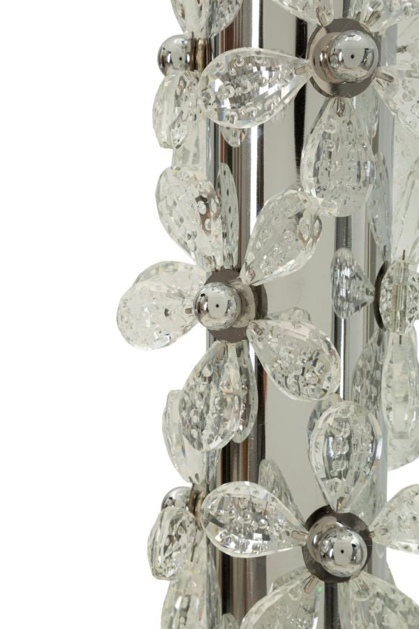 Lampada da terra silver flower cm ø 45x157