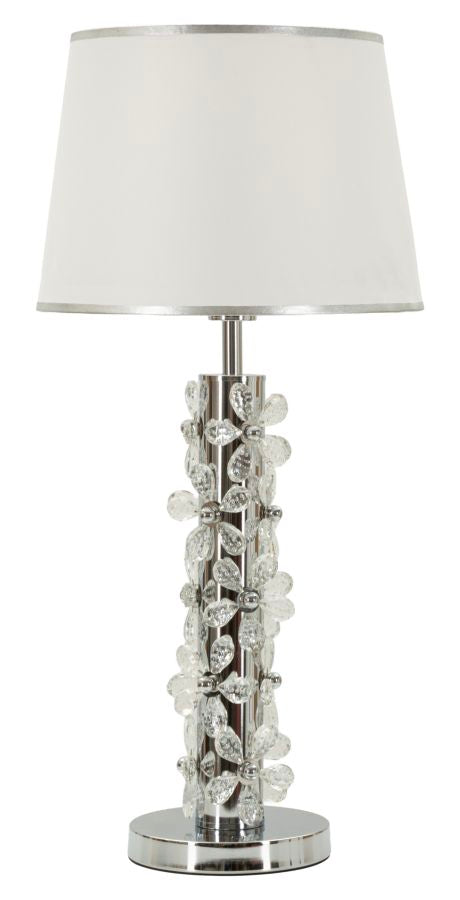 Lampada da tavolo silver flower cm ø 35x74