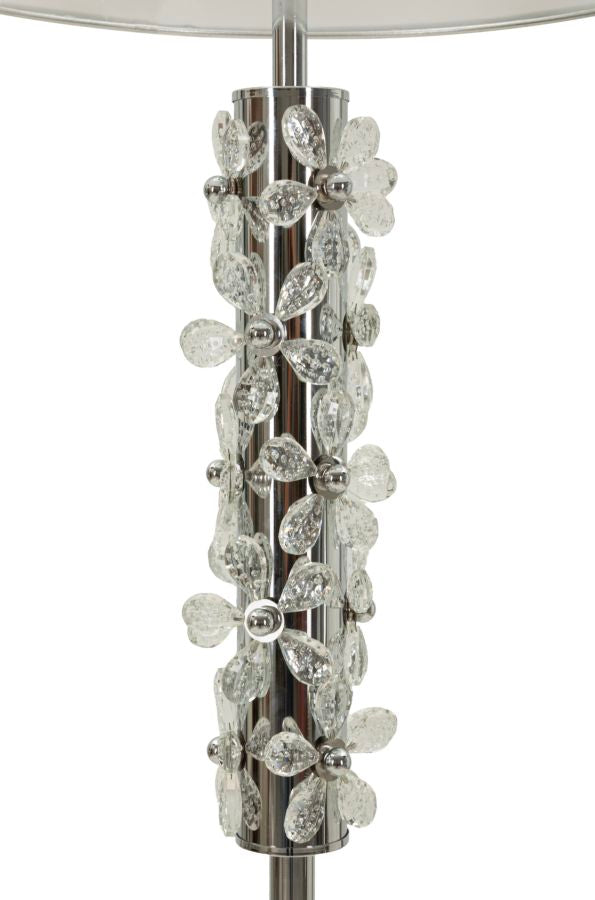 Lampada da tavolo silver flower cm ø 35x74