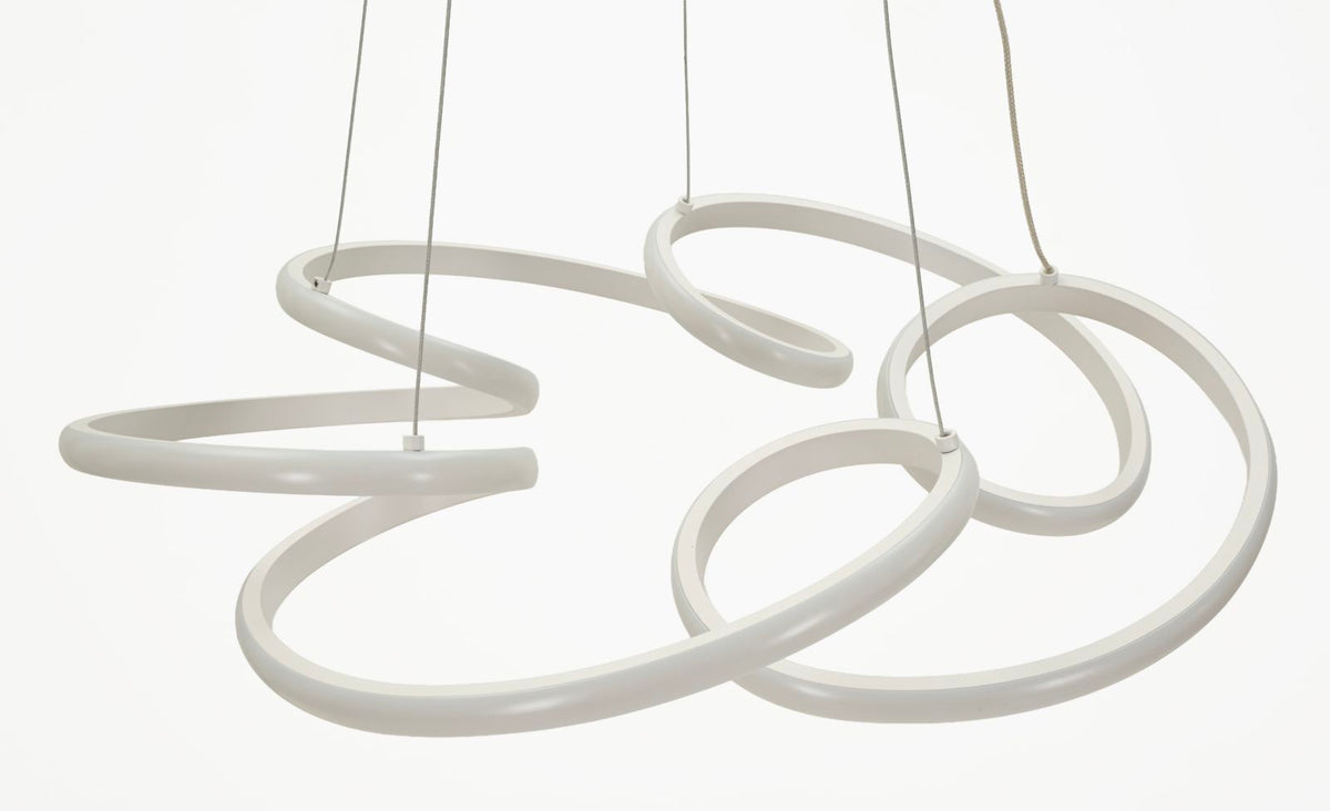 Lampadario LED glovy bianco cm ø 55x120 (luce con 3 temperature di colore)
