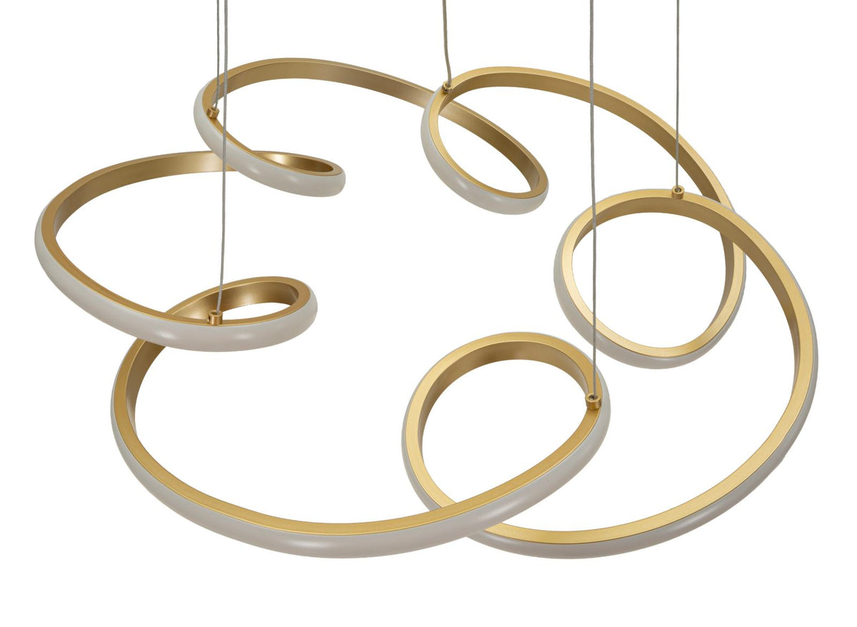 Lampadario LED glovy gold cm ø 55x120 (luce con 3 temperature di colore)