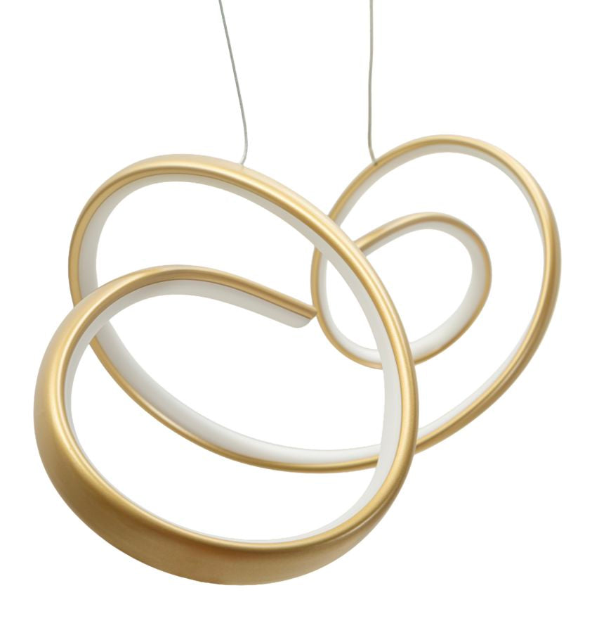 Lampadario LED uter oro cm 80x20x120 (luce con 3 temperature di colore)
