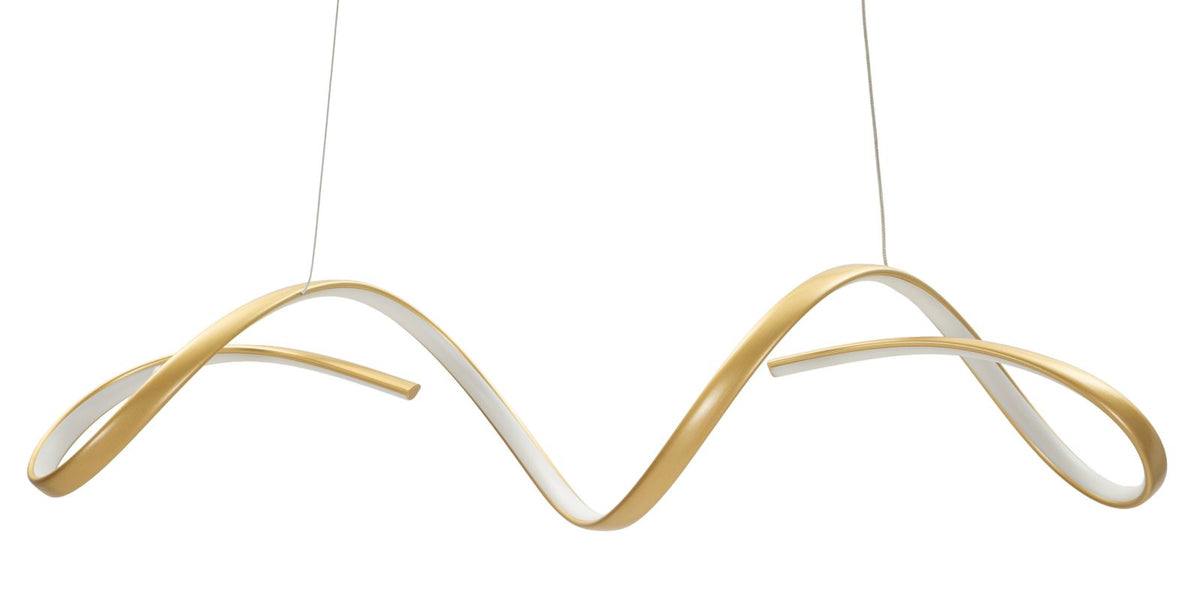Lampadario LED uter oro cm 80x20x120 (luce con 3 temperature di colore)