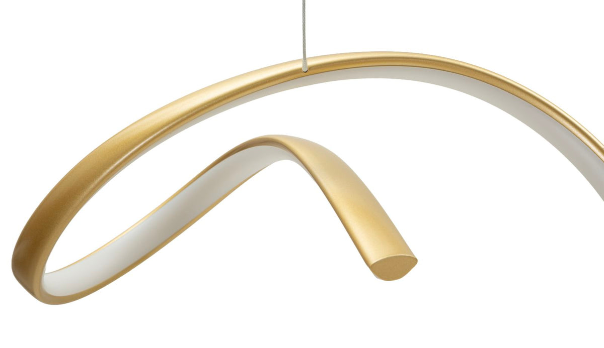 Lampadario LED uter oro cm 80x20x120 (luce con 3 temperature di colore)