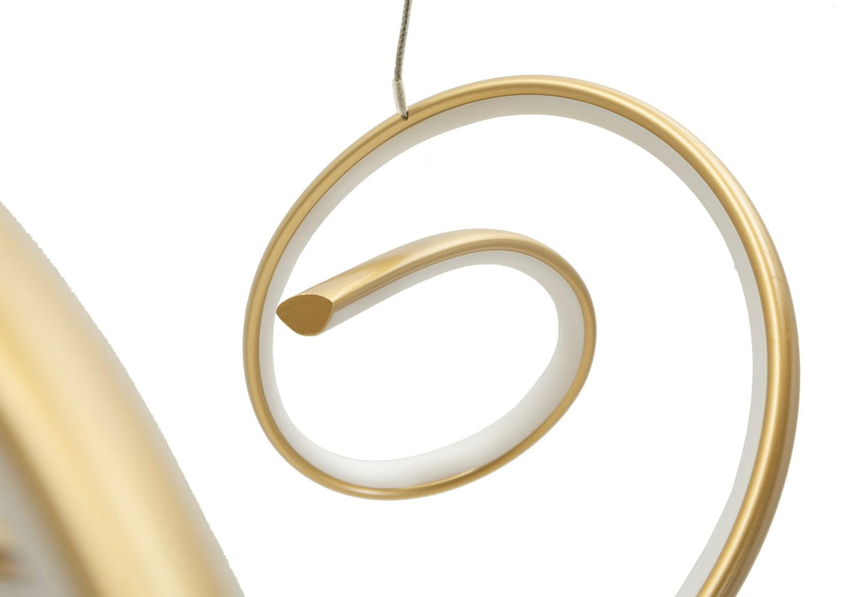Lampadario LED uter oro cm 80x20x120 (luce con 3 temperature di colore)