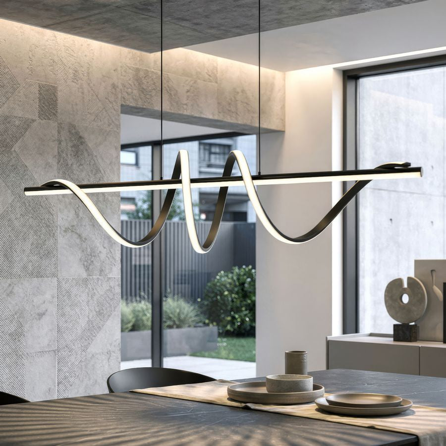 Lampadario LED spiral cm 101x25x30-150 (luce con 3 temperature di colore)