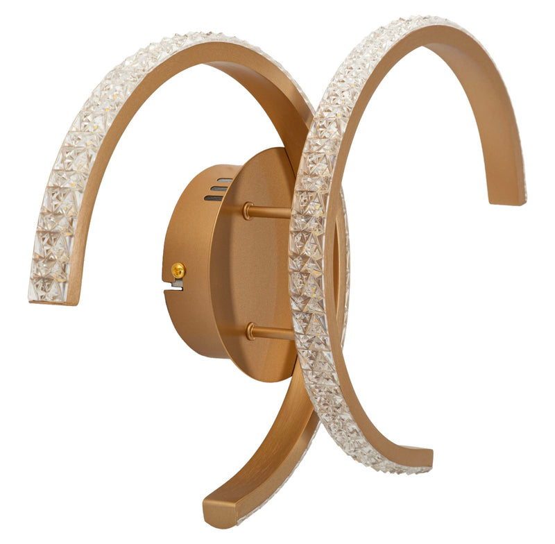 Lampada da muro LED double c cm 41x8,5x24 (luce con 3 temperature di colore)